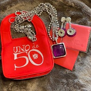 Uno de 50 Necklace & Earring Set